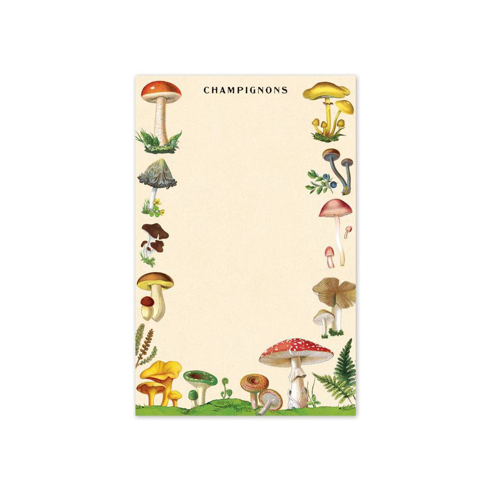 Cavallini, Note Card, Art & School, Notepad, 100 Sheet, Mushrooms, 805648